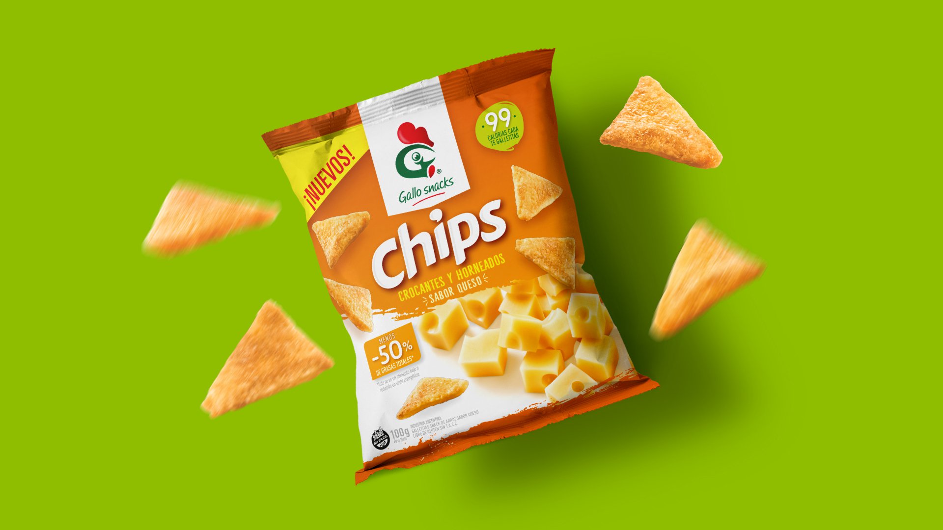 Gallo Chips Crocantes y Horneadas Baked & Crunchy Snack Ham Flavor